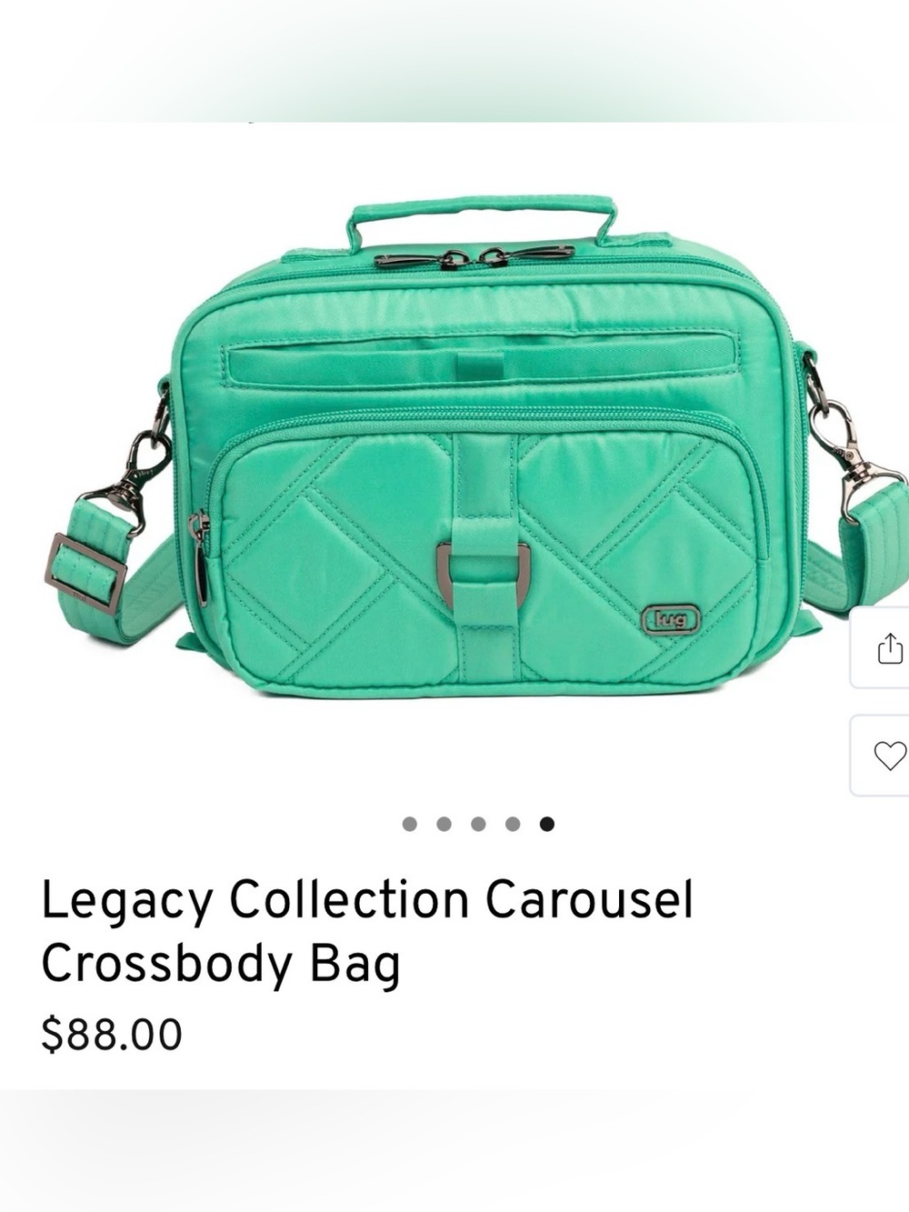 LUG Carousel Crossbody Bag - Teal NWT + SURPRISE ITEM - Picture 2 of 6